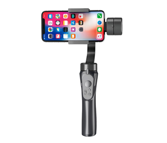 3 Axis Handled Gimbal Stabilizer with Selfie Stick Tripod for Smartphone - Black - Zoom Image 1