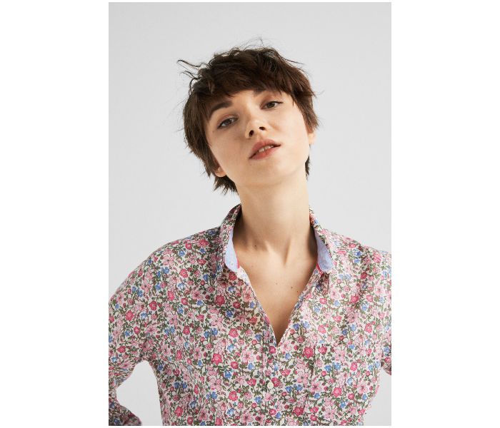 Springfield SS19 Long Sleeve Floral Blouse EU 38 For Women - Light Pink - Zoom Image 2