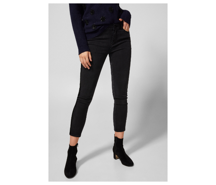 Springfield AW18 Fancy Denim Trouser EU 40 For Women - Black - Zoom Image 2