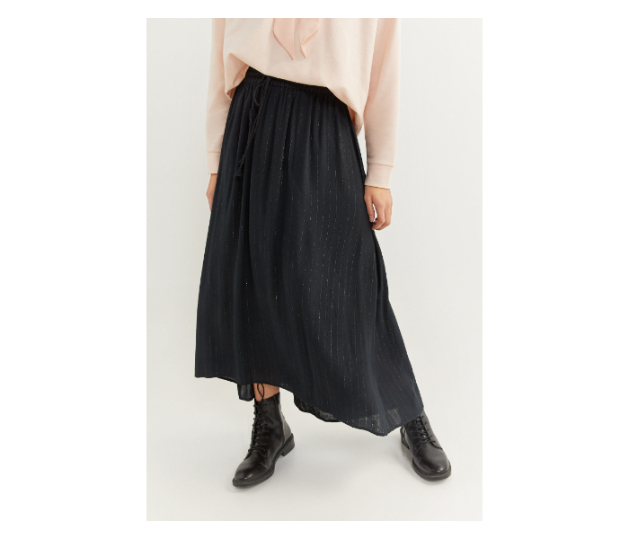 Springfield SS20 Long Striped Maxi Skirt Large For Women - Black - Zoom Image 2