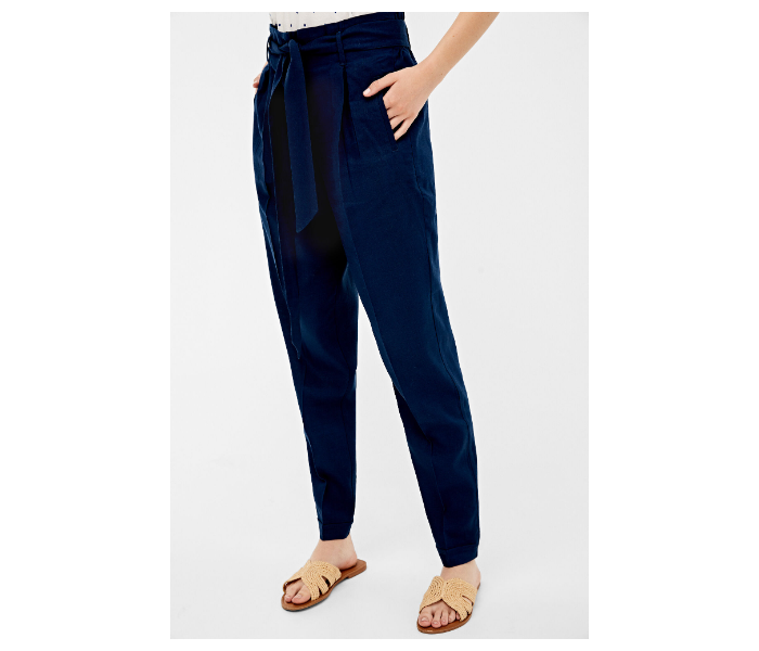 Springfield AW19 Cotton Plain Pant EU 38 For Womens - Blue - Zoom Image 3