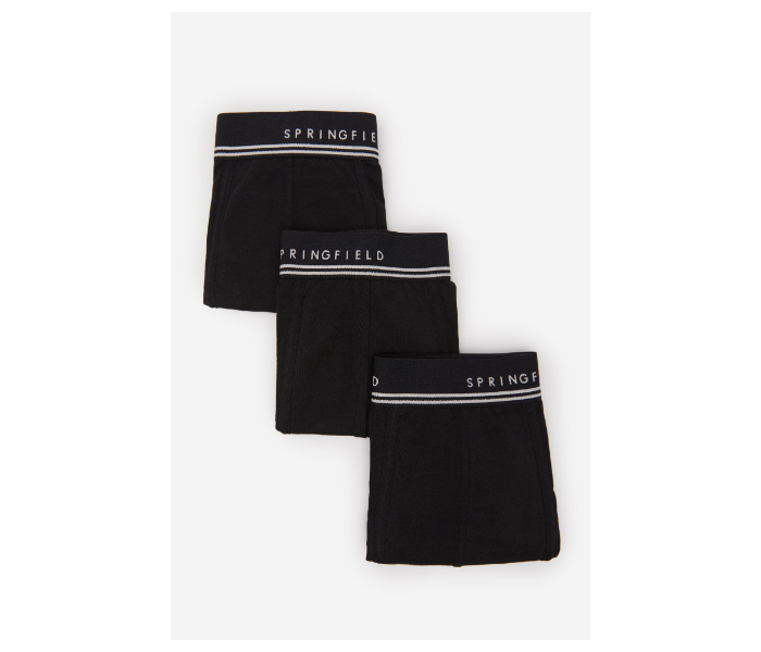 Springfield SS20 Pack of 3 Knitted Boxers And Slips Small For Men - Black and White - Zoom Image 1