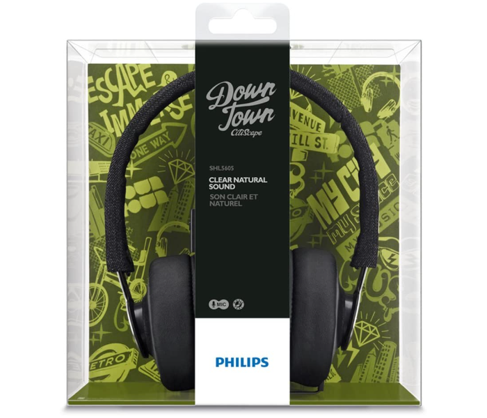 Philips SHL5605FB Downtown CitiScape Headphone With Mic - Black - Zoom Image 4