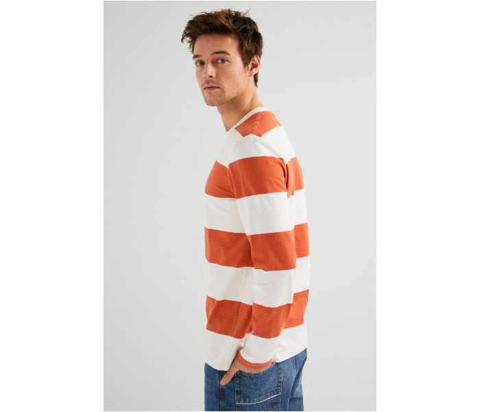 Springfield SS19 Basic Striped T-Shirt XXL - Orange - Zoom Image 3