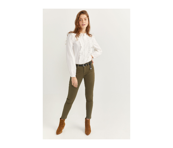 Springfield SS20 Plain Trouser EU 38 For Women - Moss Green - Zoom Image 1