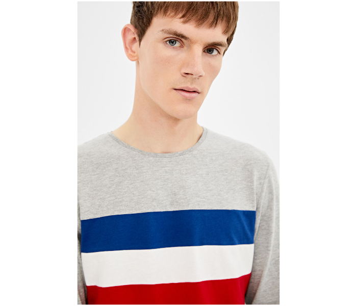 Springfield AW19 Basic Striped T-Shirt Small - Dark Grey - Zoom Image 3