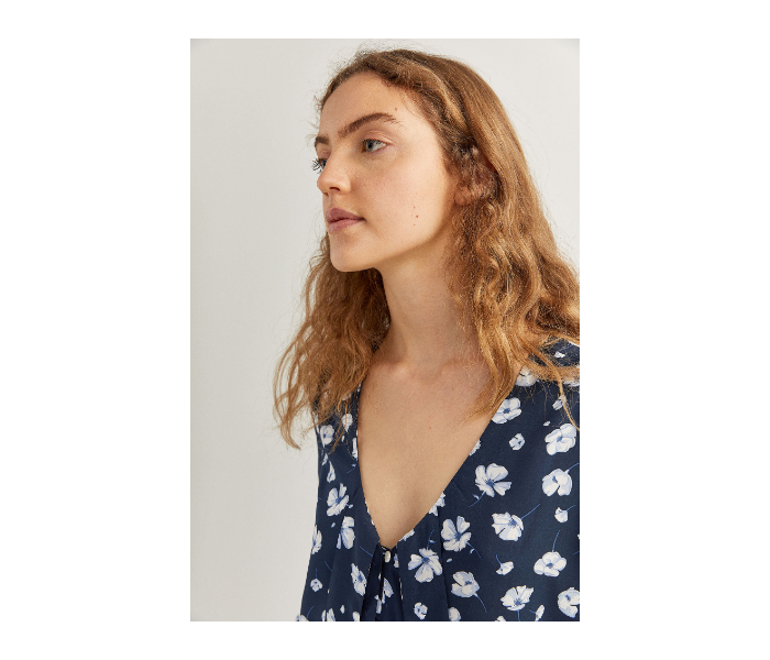 Springfield SS20 Printed Blouse With Bow Neck EU 36 For Women - Blue - Zoom Image 4