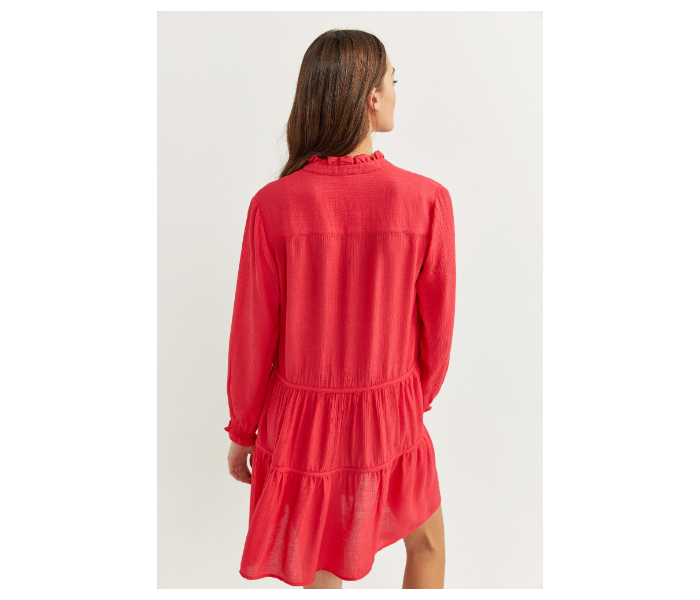 Springfield SS20 Full Sleeve Mini Knit Dress EU 44 For Women - Red - Zoom Image 4