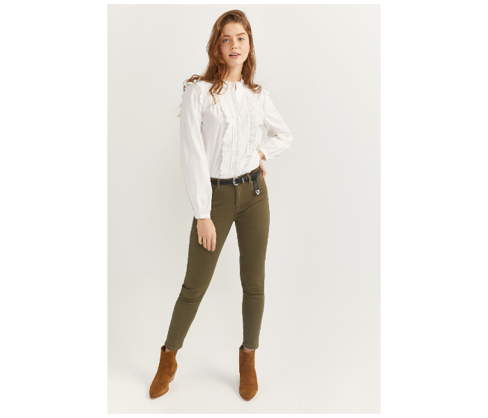 Springfield SS20 Plain Trouser EU 40 For Women - Moss Green - Zoom Image 1