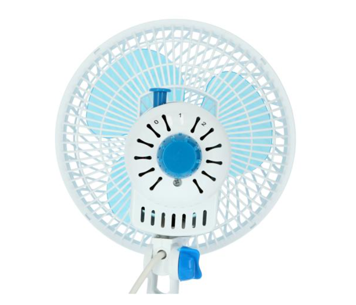 Krypton KNF6035 8-inch Oscillating  Plastic Table Fan - White & Blue - Zoom Image 4