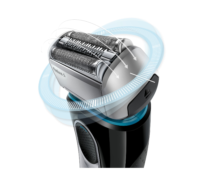 Braun 5140S Wet and Dry Shaver with Protection Cap - Black and Blue - Zoom Image 2