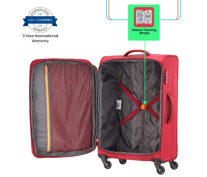 American Tourister GAT104LUG03468 58cm Jamaica Soft Case Trolley Bag - Maroon - Zoom Image 3