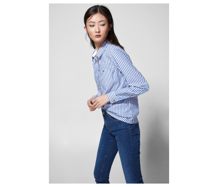 Springfield SS19 Long Sleeve Striped Blouse EU 36 For Women - Blue and White - Zoom Image 1