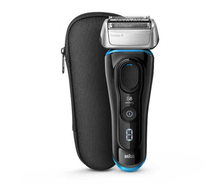 Braun 8325S Wet and Dry Shaver with Travel Case - Black and Blue - Zoom Image 1