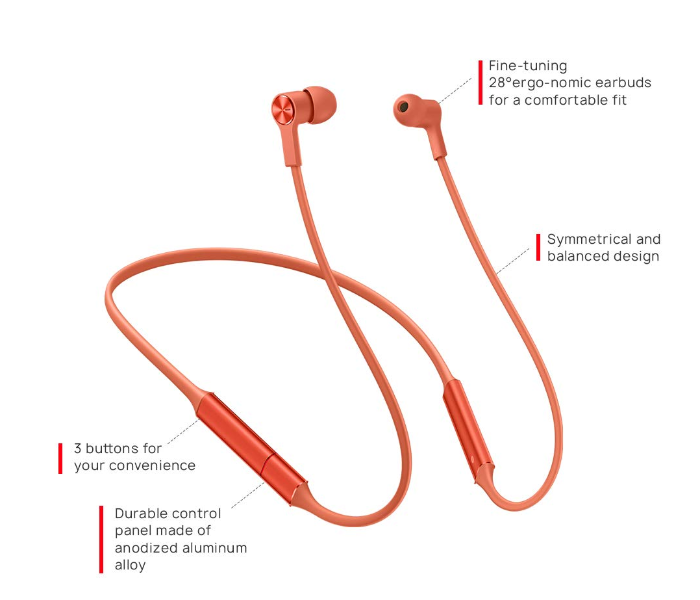 Huawei Free Lace Headphones - Orange - Zoom Image 6