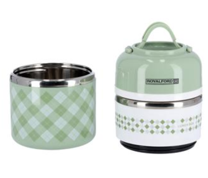 Royalford RF9298 930ml Round Lunch Box - White & Mint Green - Zoom Image 6