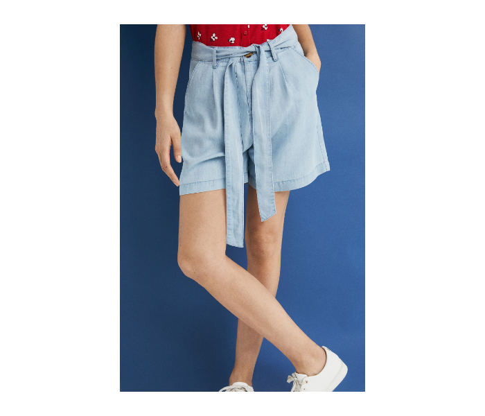 Springfield SS19 Denim Bermuda EU 40 For Women - Sky Blue - Zoom Image 4