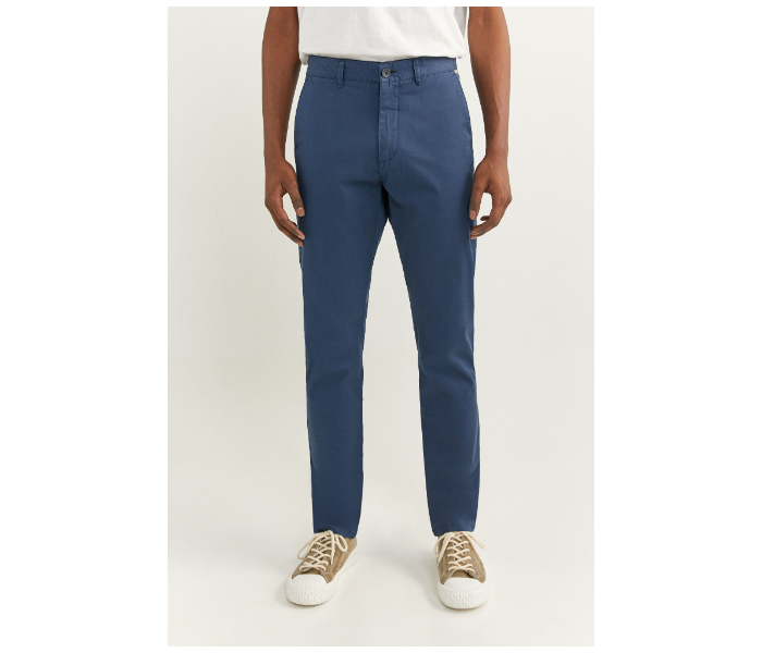 Springfield SS20 Sport Trouser Solid Chinos EU 40 For Men - Dark Turquoise - Zoom Image 2