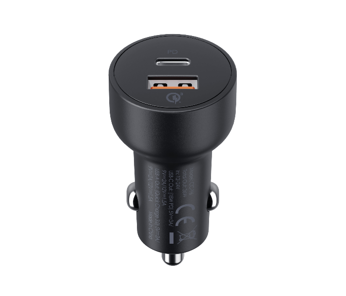 Aukey Y6B 36W USB C 2 Port Quick Charge 3.0 Car Charger - Black - Zoom Image 7