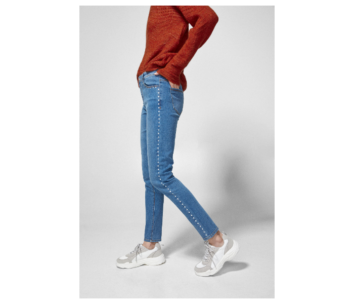 Springfield SS19 Fancy Denim Jeans EU 40 For Women - Silver and Blue - Zoom Image 2