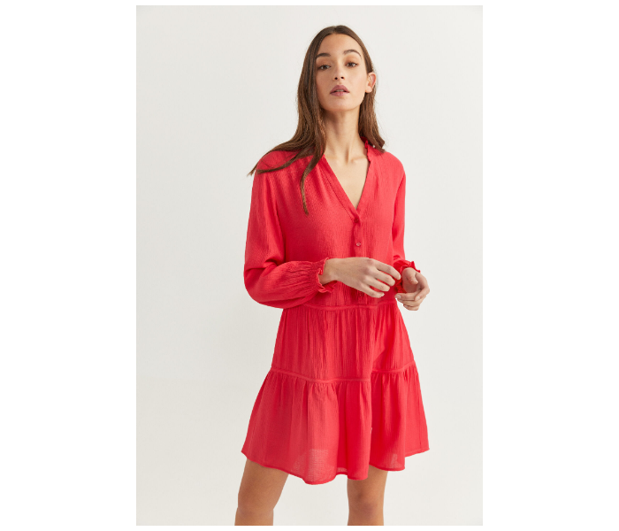 Springfield SS20 Full Sleeve Mini Knit Dress EU 42 For Women - Red - Zoom Image 2