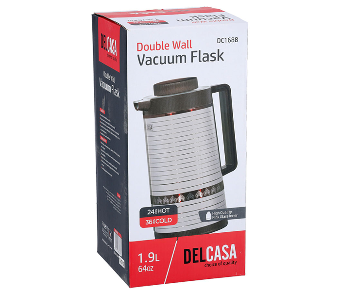 Delcasa DC1688 1.9Litre Stainless Steel Vacuum Flask - Stainless Steel  - Zoom Image 3