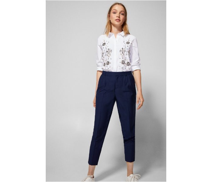 Springfield AW18 Long Sleeve Printed Blouse EU 34 For Women - White - Zoom Image 3