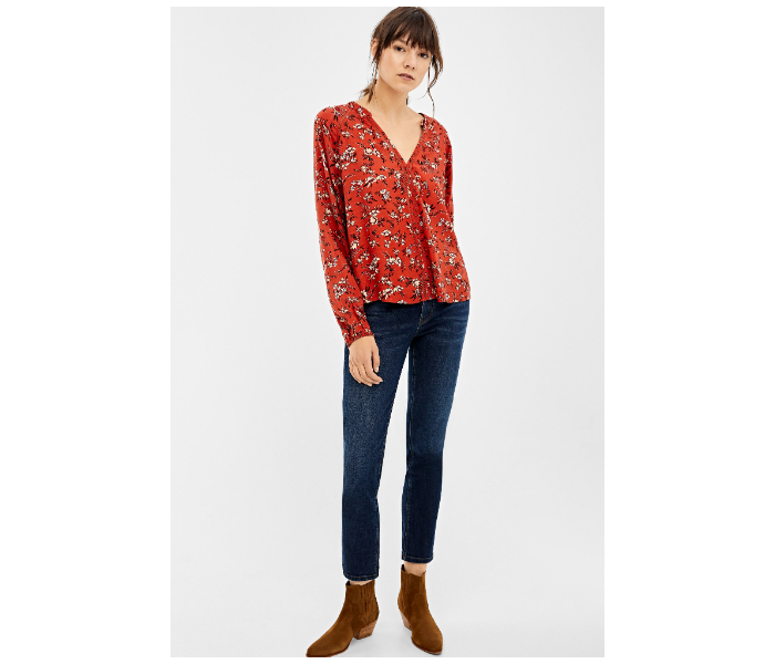 Springfield AW19 Regular Fit Long Sleeve Floral Blouse EU 40 For Women - Red - Zoom Image 3