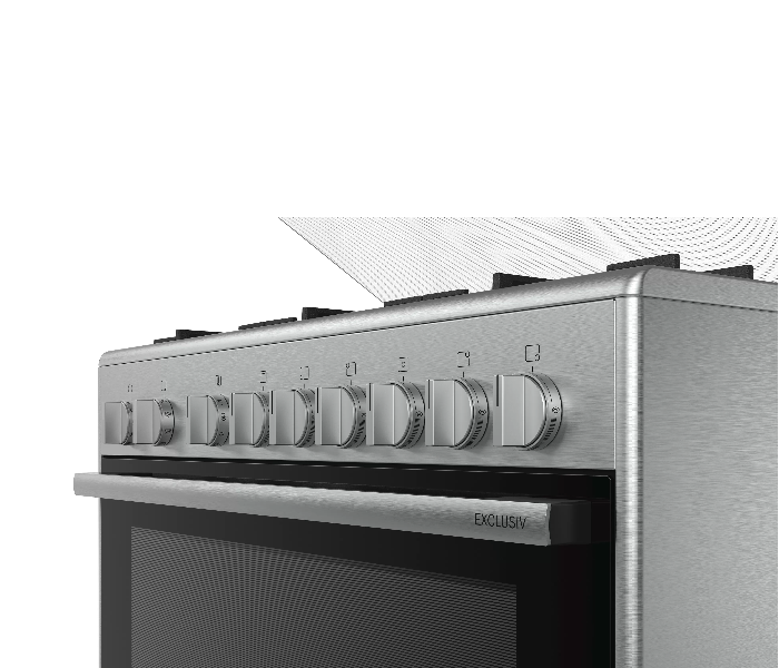 Bosch HSG736357M 90 Cm Series 2 Gas Range Cooker - Stainless Steel and Black - Zoom Image 5