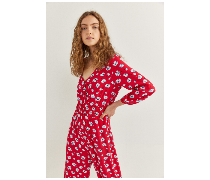 Springfield SS20 Floral Jumpsuit EU 38 For Women  - Red - Zoom Image 4