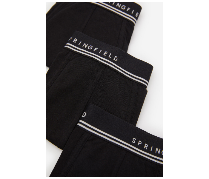 Springfield SS20 Pack of 3 Knitted Boxers And Slips Small For Men - Black and White - Zoom Image 2