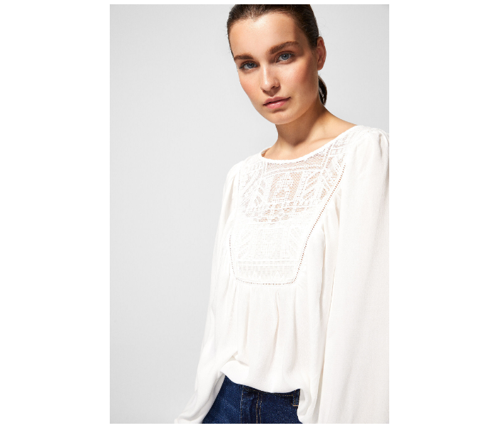 Springfield AW18 Long Sleeve Blouse EU 36 For Women - White - Zoom Image 3