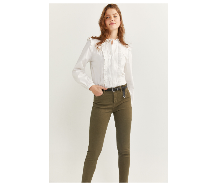 Springfield SS20 Plain Trouser EU 44 For Women - Moss Green - Zoom Image 3