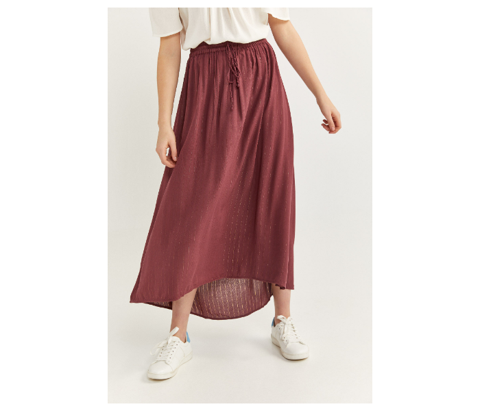 Springfield SS20 Long Striped Maxi Skirt Large For Women - Wine Red - Zoom Image 2