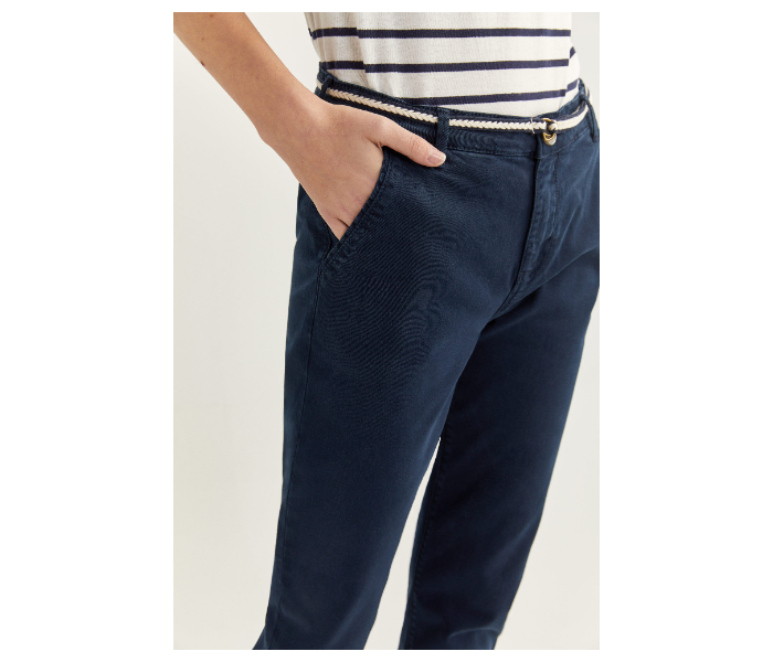 Springfield SS20 Plain Trouser Pant EU 36 For Women - Dark Blue - Zoom Image 4