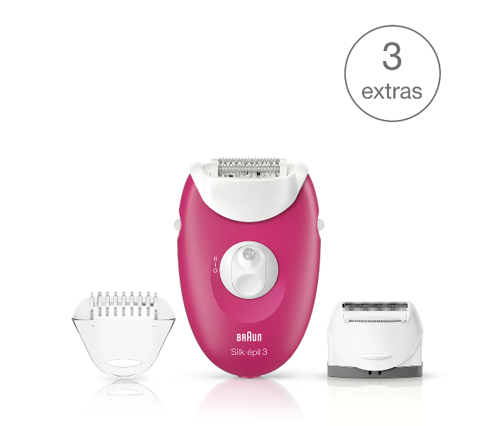 Braun SE3410 Silk-Epil 3 Epilator - Pink - Zoom Image 1