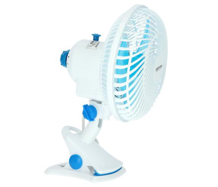 Krypton KNF6035 8-inch Oscillating  Plastic Table Fan - White & Blue - Zoom Image 2