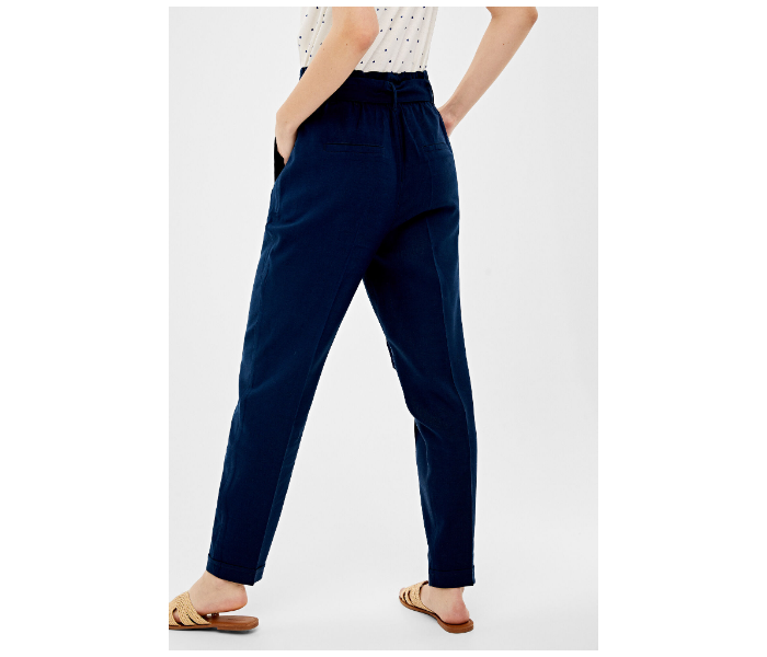 Springfield AW19 Cotton Plain Pant EU 36 For Women - Blue - Zoom Image 4