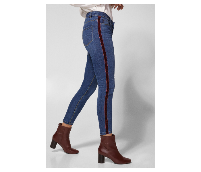 Springfield AW18 Fancy Denim Trouser EU 40 For Women - Blue and Brown - Zoom Image 4