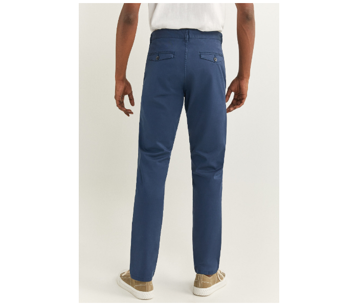 Springfield SS20 Sport Trouser Solid Chinos EU 40 For Men - Dark Turquoise - Zoom Image 3