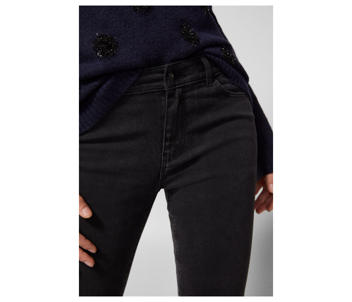 Springfield AW18 Fancy Denim Trouser EU 38 For Women - Black - Zoom Image 4