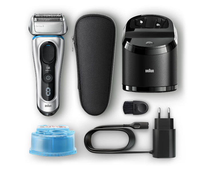 Braun 8390CC Wet and Dry Shaver with Travel Case - Silver - Zoom Image 5