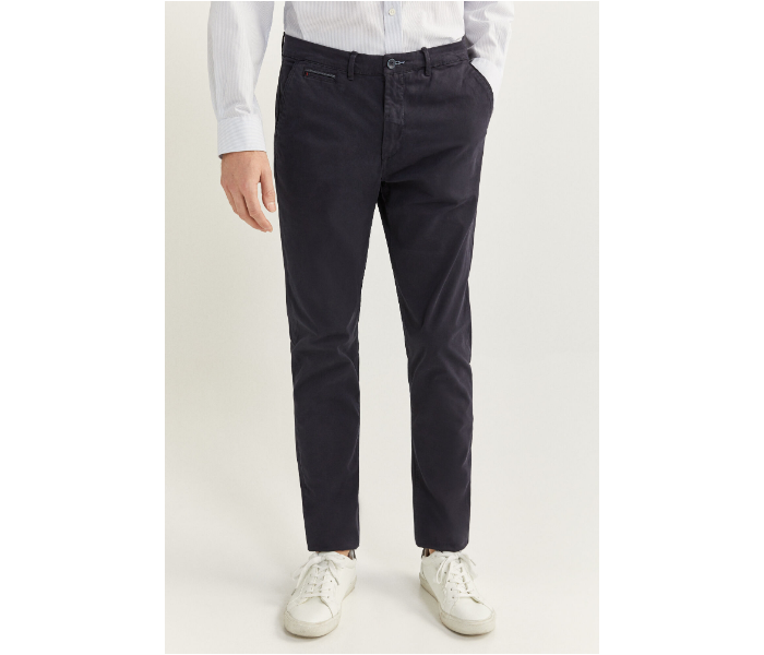 Springfield SS20 Sport Trouser Solid Chinos EU 48 For Men - Navy - Zoom Image 2