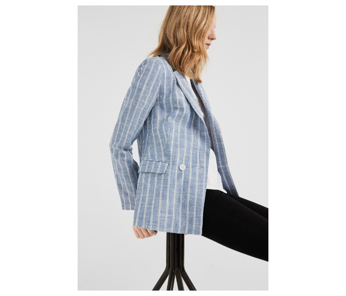 Springfield SS19 Striped Kimonos Medium For Women - Light Blue - Zoom Image 4