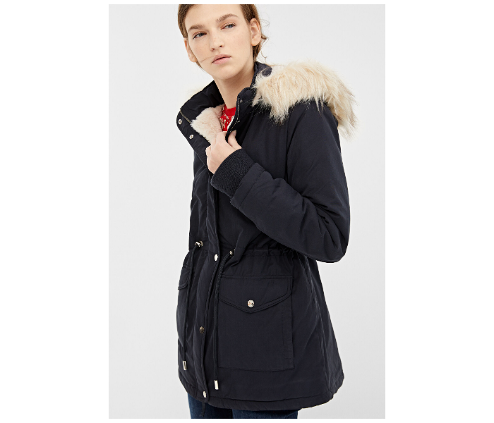 Springfield AW19 Solid Winter Jacket EU 38 For Women - Black - Zoom Image 1