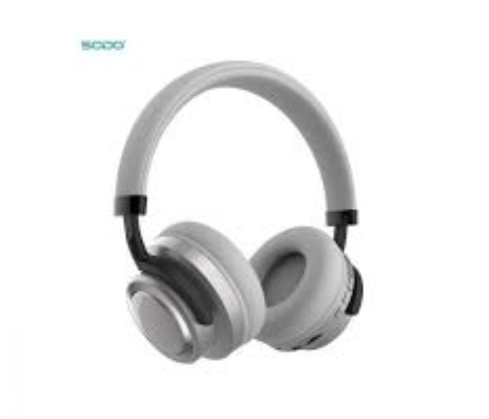 Sodo SD-1005 Bluetooth Headphones On-Ear Wired Wireless Headphones Foldable Bluetooth 5.0 Stereo Headset With Microphone - Silver - Zoom Image 1