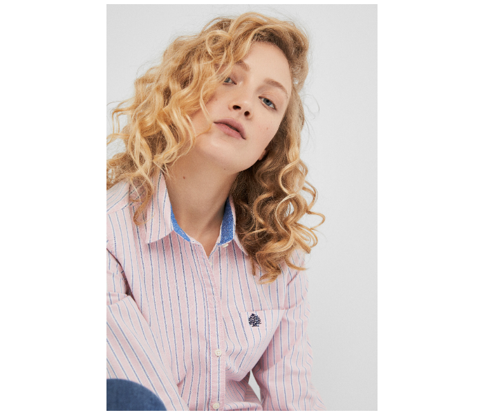 Springfield SS19 Long Sleeve Striped Blouse EU 40 For Women - Light Pink - Zoom Image 4