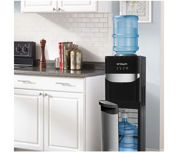 Crownline WD194 20L Top and Bottom Loading Water Dispenser -  Black and Silver - Zoom Image 4