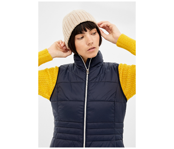 Springfield AW19 Solid Winter Jacket EU 36 For Women - Dark Blue - Zoom Image 1