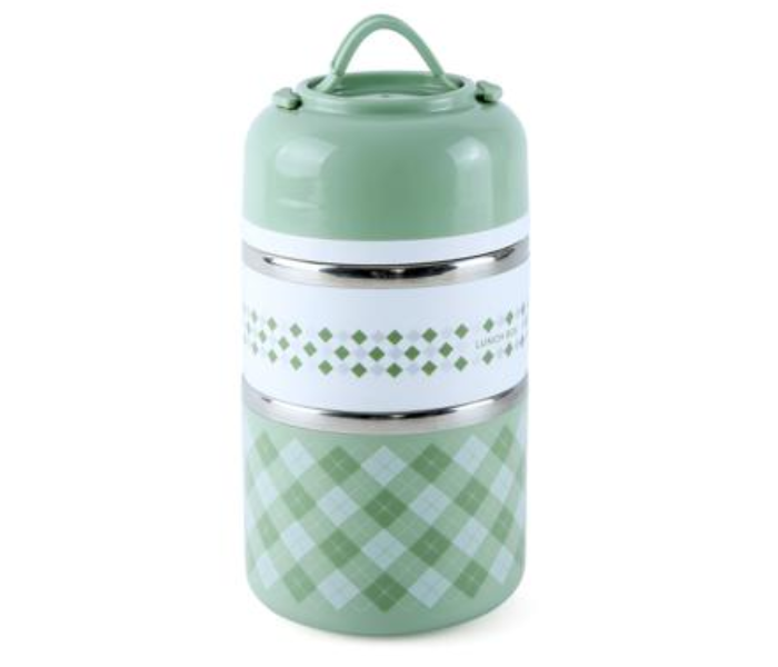 Royalford RF9298 930ml Round Lunch Box - White & Mint Green - Zoom Image 1